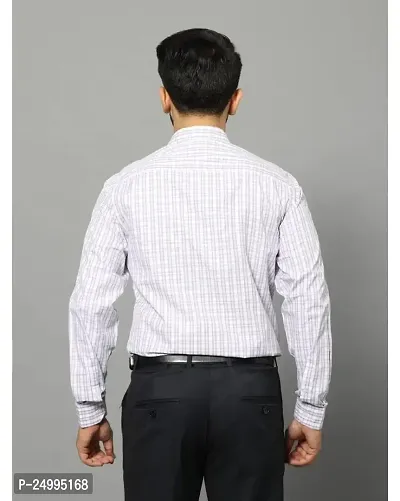 DRAXSTAR Men's Classy Checked Shirt is a Comfortable Cotton Blend Fabric, Long Sleeve Shirt or Formal Shirt, Comfort of Our Men's Cotton Blend Fabric Shirt.-thumb2