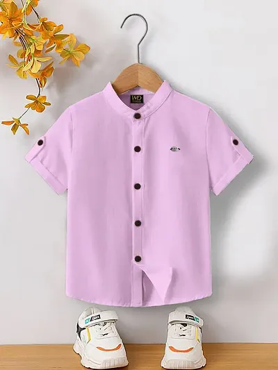 Elegant Cotton Solid Shirts For Boys