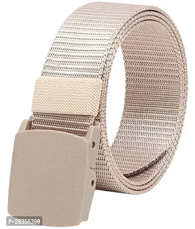 Esstain   Cream Canvas Men s Casual Belt   Pack of 1 color Beige-thumb0