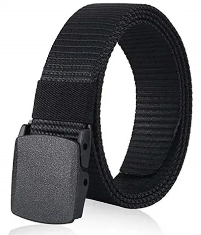 JET STREAM Nylon Belt, nylon fabric belt, unisex nylon belt, Hole free plastic flap buckle Canvas Waist Belt (pack of 1)