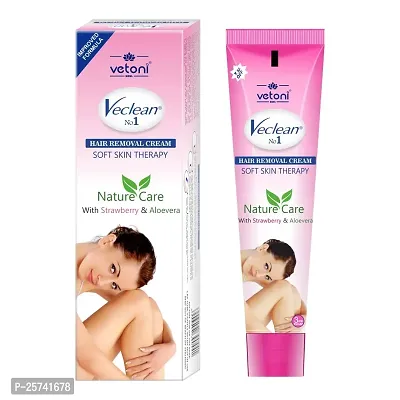 Vetoni Veclean Hair Removal Cream For Women|Smooth For Longer Smooth Skin, Enhanced Skin Feels Moisturizing Strawberry Extracts Tube (40g) Pack of 12-thumb3