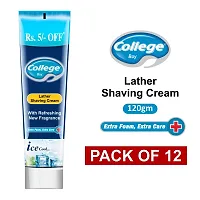 Vetoni Ice Cool College Boy Lather Shaving Cream for Men| With Refreshing New Fragnance| Formulated To Provide Close  Comfortable Shave (120gm) Pack of 12-thumb1