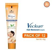 Vetoni Veclean Hair Removal Cream For Women | Smooth For Longer Smooth Skin, Enhanced Skin Feels Moisturizing with Papaya Extracts Tube (40g) Pack of 12-thumb1