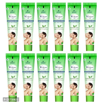 Vetoni Veclean Hair Removal Cream For Women| Smooth For Longer Smooth Skin, Enhanced Skin Feels Moisturizing with Lemon Extracts Tube (40g) Pack of 12