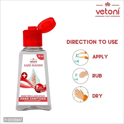 Vetoni Original Germ Protection Alcohol based Hand Sanitizer| Quality Ingredients And Germ Protection Alcohol Based Sanitizer For Hands 50ml Pack of 20-thumb2