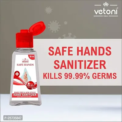 Vetoni Original Germ Protection Alcohol based Hand Sanitizer| Quality Ingredients And Germ Protection Alcohol Based Sanitizer For Hands 50ml Pack of 20-thumb4