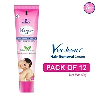 Vetoni Veclean Hair Removal Cream For Women|Smooth For Longer Smooth Skin, Enhanced Skin Feels Moisturizing Strawberry Extracts Tube (40g) Pack of 12-thumb1