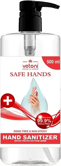 Vetoni Original Germ Protection Alcohol based Hand Sanitizer|Hand Sanitizer - Quality Ingredients  Germ Protection Alcohol Based Sanitizer For Hands (500 ml)-thumb3