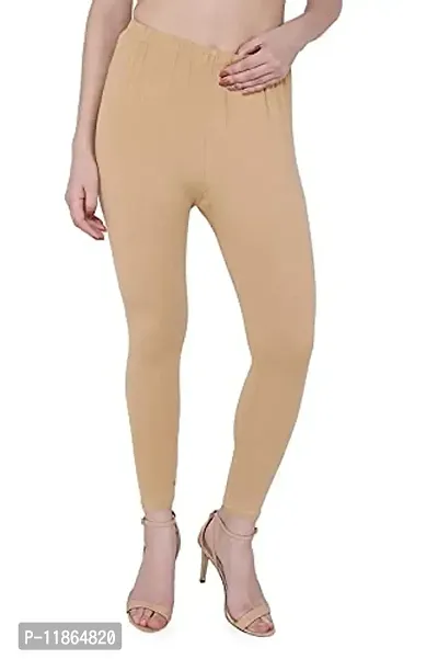 Just Look It Ladies Fashion Skinny fit Cotton Women's Leggings Off White Skin Size - XL