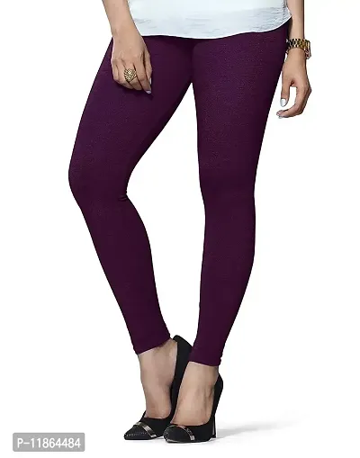 Raywa Creation Women's Churidar Leggings Soft Cotton Fabric Dark Violet XXL-thumb2