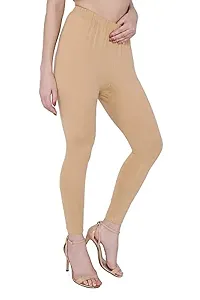 Just Look It Ladies Fashion Skinny fit Cotton Women's Leggings Off White Skin Size - XL-thumb2