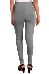 ENES FASHION Premium Cotton Lycra 2 Way Stretchable Grey color Women Churidar Leggings Soft Leggings for Daily Use (XX-Large)-thumb4