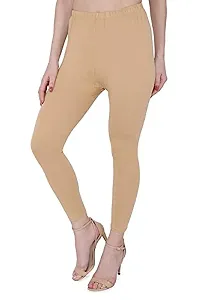 Just Look It Ladies Fashion Skinny fit Cotton Women's Leggings Off White Skin Size - XL-thumb1