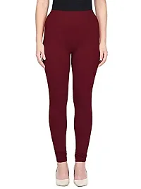 Just Look It Ladies Fashion Skinny fit Cotton Women's Leggings Maroon Size - L-thumb2