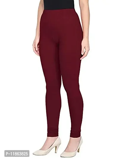 Just Look It Ladies Fashion Skinny fit Cotton Women's Leggings Maroon Size - XL