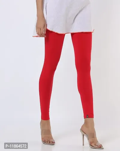 Women's Regular Fit Cotton Formal Leggings (mrs07_Red_XL)-thumb2