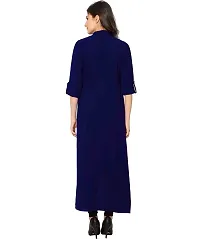 Blue  Crepe  Kurta For Women's-thumb2