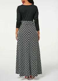 Stylish Crepe Polka Black Anarkali Kurti-thumb1