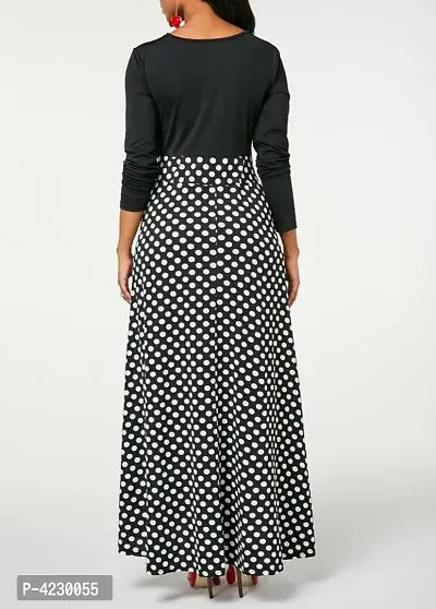 Stylish Crepe Polka Black Anarkali Kurti-thumb2