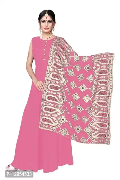 Trendy Georgette Gown with Dupatta-thumb0