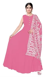 Trendy Georgette Gown with Dupatta-thumb1
