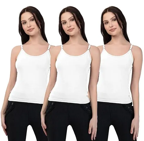 Stylish Pure Cotton Camisoles - Pack Of 3