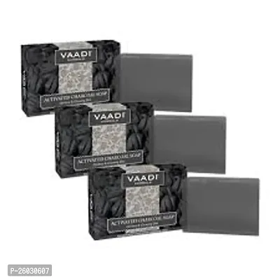 Natural Charcoal Handmade Soap Reduce Acne  Blackheads  A Treat for Skin  Soul combo pack of 3