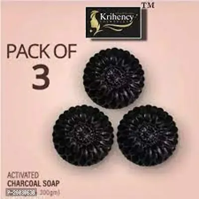 HandMade Activated Charcoal Soap 100% Natural, Removes Blackheads  Dead Skin, Brightens dull skin  Combo Pack For Naturally Beautiful Charcoal bathing Soap (100 Gm) pack of 3