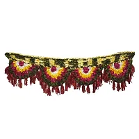 Ecommall Toran for Entrance Door Flower Latest Design Bandarwal Traditional Wall Hanging Main Door Welcome Home, Temple, Office Diwali Decoration - 36 Inch/3 Feet Length-thumb2