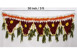 Ecommall Toran for Door Entrance Flower Bandarwal for Mandir Latest Design Traditional Wall Hanging Main Door Entrance Welcome Home, Temple, Office Diwali Decoration - 36 Inch/3 Feet Length-thumb3