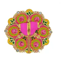 Ecommall Laddu Gopal Dress Size 2 no with Pagdi Accessories Poshak, Mukut, Mala, Bansuri Combo Set for Janmashtami, Rakhi  Diwali Heavy Fancy Dress Size: Diameter: 6 Inch (Pack of 4)-thumb2