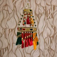 Ecommall Jhumar/Jhoomar Wall Hanging Latkan, Jhalar for Home Decoration Diwali Toran  (17 inch X 6 inch)-thumb2