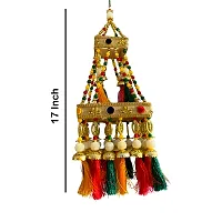 Ecommall Jhumar/Jhoomar Wall Hanging Latkan, Jhalar for Home Decoration Diwali Toran  (17 inch X 6 inch)-thumb3