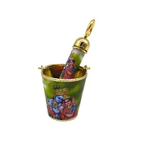 Ecommall Laddu Gopal Pichkari Balti Combo Set Holi Item Tray Bowls  Bucket Toys Accessories for Krishna, Gopal ji, Khana ji Pichkari Bucket Toys (Plastic)-thumb1