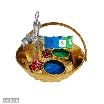 Ecommall Laddu Gopal Pichkari Balti Combo Set Holi Item Tray Bowls  Bucket Toys Accessories for Krishna, Gopal ji, Khana ji Pichkari Bucket Toys (Plastic)