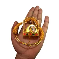 Ecommall Small Laddu Gopal with Jhula Metal Jhula with Mini Laddu Gopal Statue for Pooja, Home-Office, Car Dashboard Decoration (3.5 Inch)-thumb3