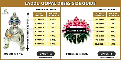 Ecommall Laddu Gopal Dress Size 0 Cotton Summer Clothes Combo Set of 4-thumb2