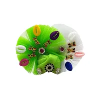 Laddu Gopal Pagdi Size 1 No Accessories Set Designer Pagri Mukut Shringar Set for Krishna (Set of 3)-thumb3