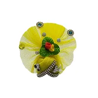 Laddu Gopal Mukut Size 2 No Accessories Set Designer Pagdi /Pagri Shringar Set for Krishna (Set of 3)-thumb2