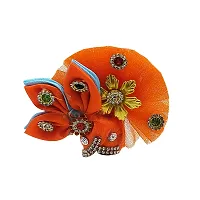 Laddu Gopal Mukut Size 5 No Accessories Set Designer Pagdi /Pagri Shringar for Krishna (Set of 3)-thumb2