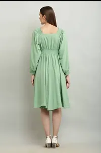 Classic Crepe Solid Dresses for Women-thumb2