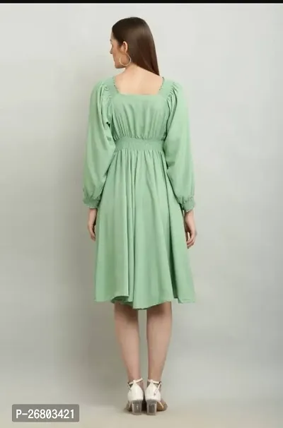 Classic Crepe Solid Dresses for Women-thumb3