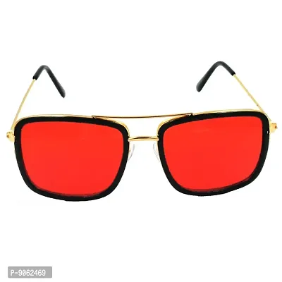 Buy Red Retro Rectangle Sunglasses For Men and Women at Amazon.in