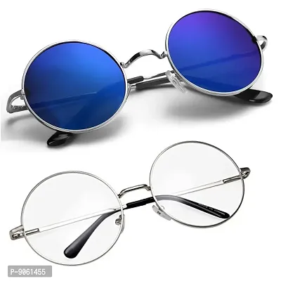 Gold Clear Anti Blue Light SG4612 Round Sunglasses