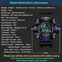 Hala - (LED Blue SSA-Square) Watch With Square LED Shockproof Multi-Functional Automatic Red Color Black Strap Waterproof Digital Sports Watch for Men's Kids Watch for Boys Watch for Men PACK OF 2-thumb1
