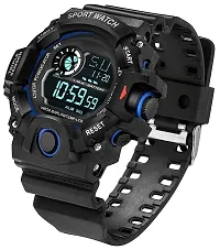 Hala - (LED Blue SSA-Square) Watch With Square LED Shockproof Multi-Functional Automatic Red Color Black Strap Waterproof Digital Sports Watch for Men's Kids Watch for Boys Watch for Men PACK OF 2-thumb3