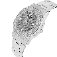 Hala HL-1045-Crystal Silver Attractive Designer Analog Dial Stainless Steel Strap-thumb4