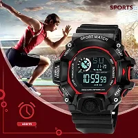 hala - ((Combo) M2 SSA RED) Multi-Function Stylish Sports PU Strap Amazing Look Cool Style Digital Watch - For Boys VKRDGC810-thumb1
