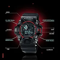 hala - ((Combo) M2 SSA RED) Multi-Function Stylish Sports PU Strap Amazing Look Cool Style Digital Watch - For Boys VKRDGC810-thumb3