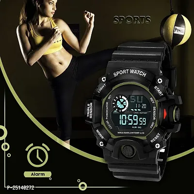 hala - ((Combo) M2 SSA GREEN) Multi-Function Stylish Sports PU Strap Amazing Look Cool Style Digital Watch - For Boys VKRDGC810-thumb4